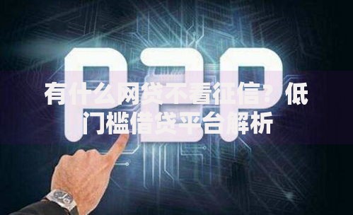 有什么网贷不看征信？低门槛借贷平台解析