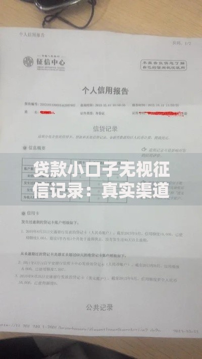 贷款小口子无视征信记录：真实渠道与风险全解析