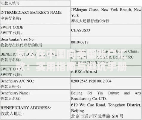怎么在中国向美国账户汇款：实用指南与避坑手册