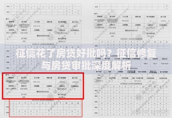 征信花了房贷好批吗？征信修复与房贷审批深度解析