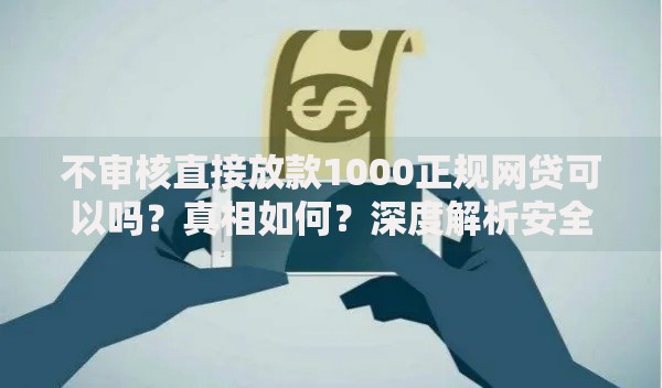 不审核直接放款1000正规网贷可以吗？真相如何？深度解析安全借贷渠道
