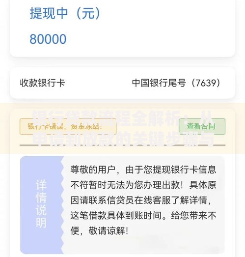 银行贷款流程全解析：从申请到放款的关键步骤与避坑指南