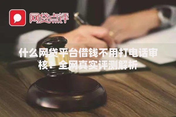 什么网贷平台借钱不用打电话审核？全网真实评测解析