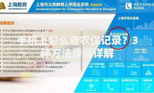 手机上怎么查农保记录？3种方法步骤详解