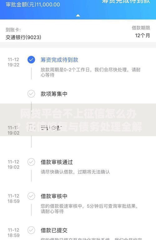 网贷平台不上征信怎么办？征信修复与债务处理全解析