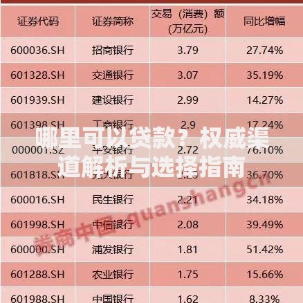 哪里可以贷款?权威渠道解析与选择指南 哪里可以贷款?权威渠道解析与选择指南