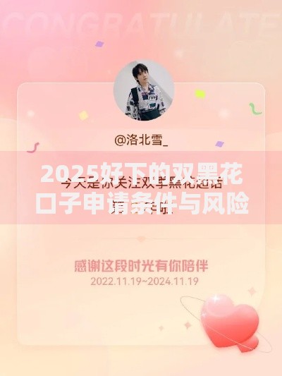 2025好下的双黑花口子申请条件与风险解析