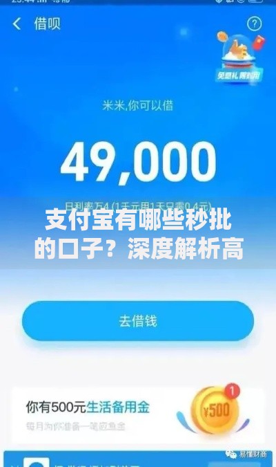 支付宝有哪些秒批的口子？深度解析高效借款渠道