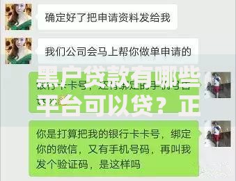 黑户贷款有哪些平台可以贷？正规渠道深度解析