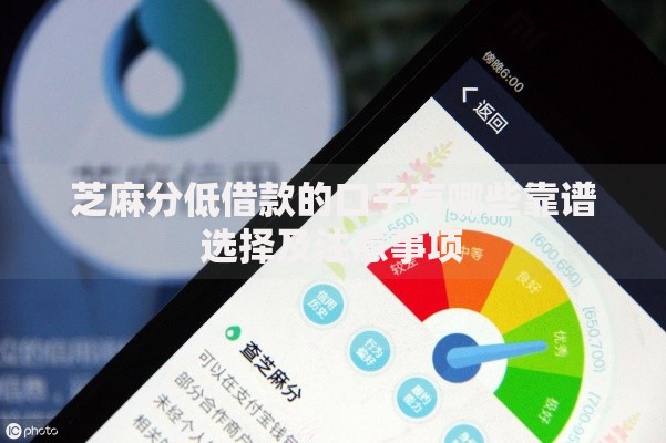 芝麻分低借款的口子有哪些靠谱选择及注意事项