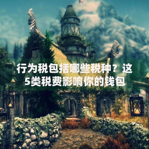 行为税包括哪些税种？这5类税费影响你的钱包