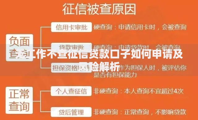 无工作不查征信贷款口子如何申请及风险解析