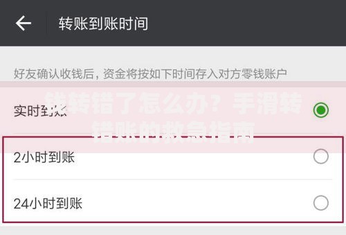 钱转错了怎么办？手滑转错账的救急指南