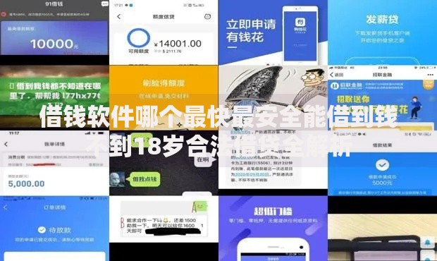 借钱软件哪个最快最安全能借到钱不到18岁合法借贷全解析