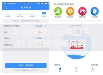 苹果借款app黑口子秒下款有哪些风险与隐患？