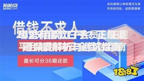 哪里有借款口子？正规渠道深度解析与避坑指南