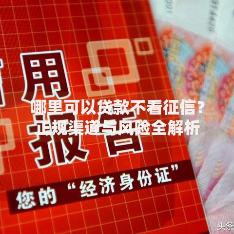 哪里可以贷款不看征信？正规渠道与风险全解析