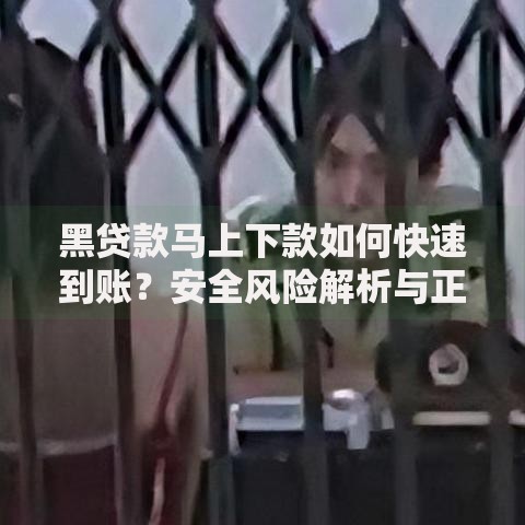 黑贷款马上下款如何快速到账？安全风险解析与正规渠道推荐