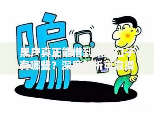 黑户真正能借到款的口子有哪些？深度解析可靠渠道与风险防范