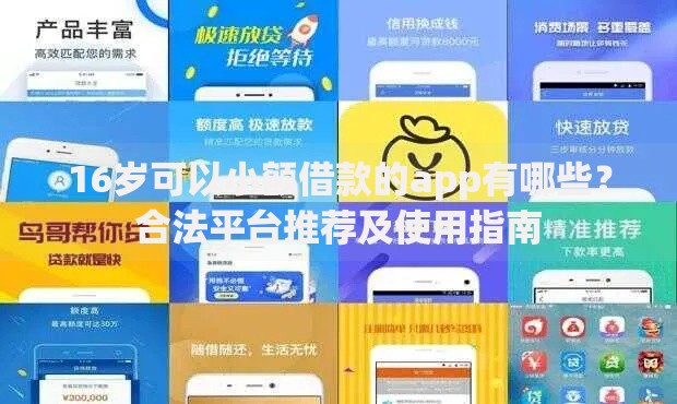 16岁可以小额借款的app有哪些？合法平台推荐及使用指南