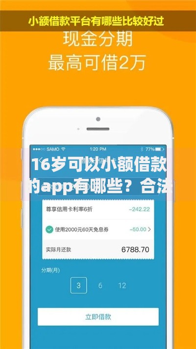 16岁可以小额借款的app有哪些？合法平台推荐及使用指南