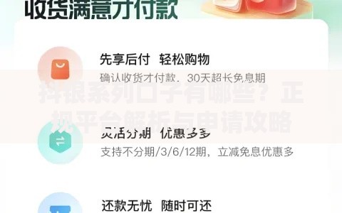 抖银系列口子有哪些？正规平台解析与申请攻略