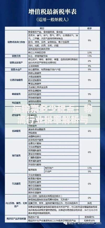 运输票多少税点：物流行业税率解析与避坑指南
