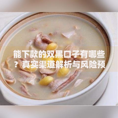 能下款的双黑口子有哪些？真实渠道解析与风险预警