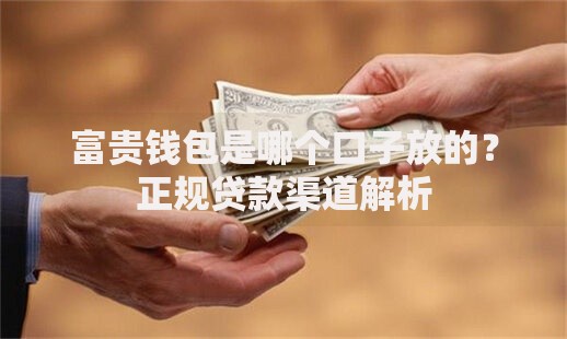富贵钱包是哪个口子放的？正规贷款渠道解析