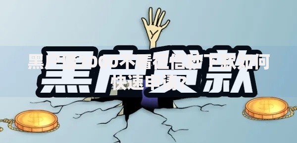 黑户借3000不看征信秒下款如何快速申请？