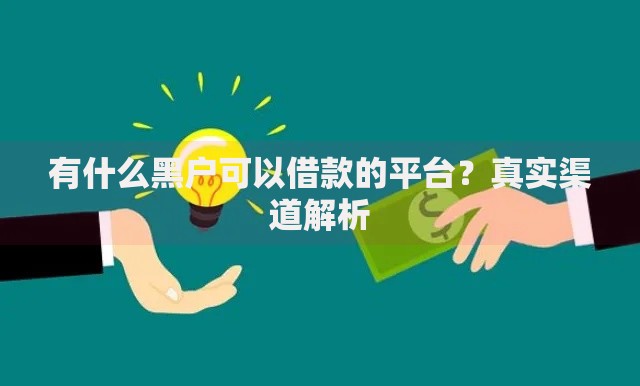 有什么黑户可以借款的平台？真实渠道解析