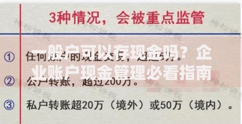 一般户可以存现金吗？企业账户现金管理必看指南