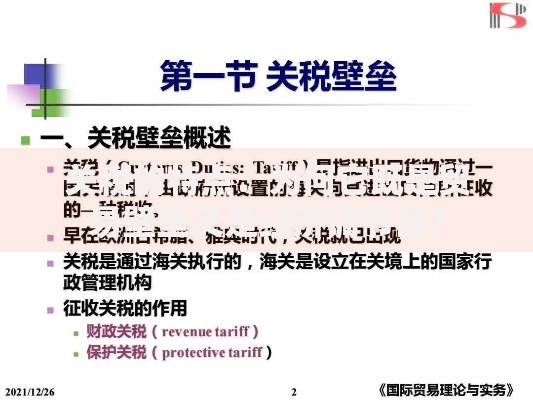 关税的特点：为何它既是贸易壁垒又是经济调节器？