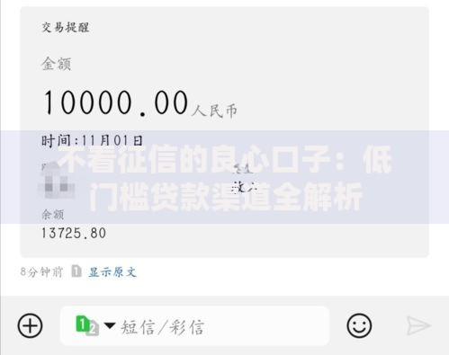 不看征信的良心口子：低门槛贷款渠道全解析