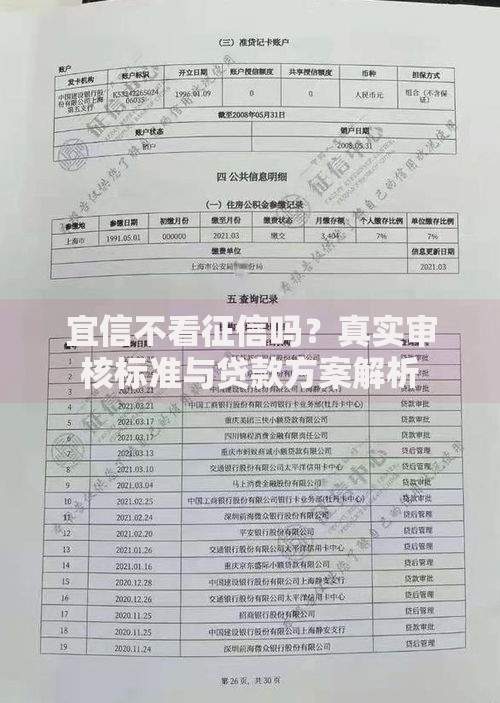 宜信不看征信吗？真实审核标准与贷款方案解析