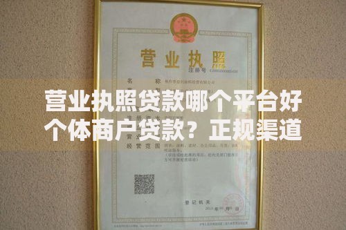 营业执照贷款哪个平台好个体商户贷款？正规渠道解析