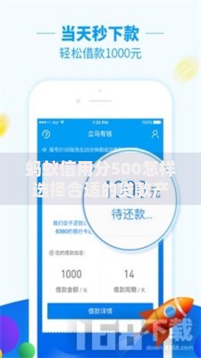 蚂蚁信用分500怎样选择合适的贷款产品？低分用户贷款指南