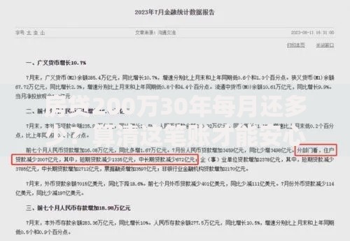 房贷200万30年每月还多少？算清这笔账才能安心买房