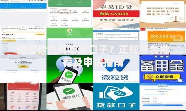 微信借贷有哪些口子？正规平台推荐及申请指南