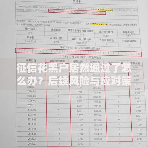 征信花黑户居然通过了怎么办？后续风险与应对策略