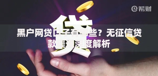 黑户网贷口子有哪些？无征信贷款渠道深度解析