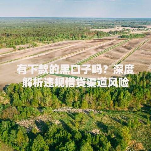 有下款的黑口子吗？深度解析违规借贷渠道风险