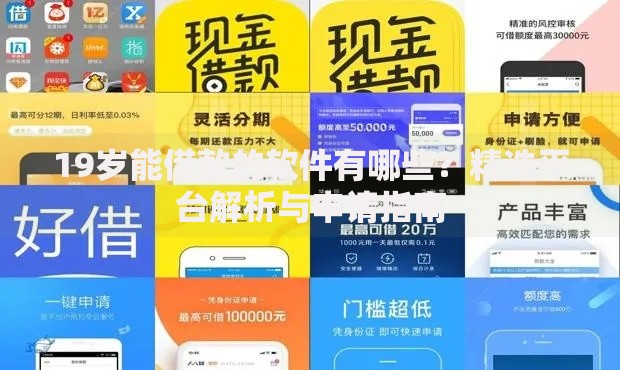 19岁能借款的软件有哪些？精选平台解析与申请指南