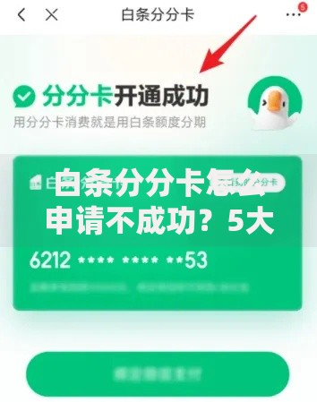 白条分分卡怎么申请不成功？5大常见问题深度解析