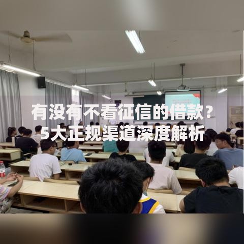 有没有不看征信的借款？5大正规渠道深度解析