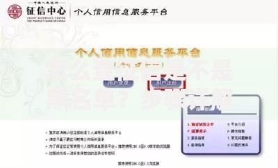 怎么查征信是不是黑名单？步骤详解与影响解析
