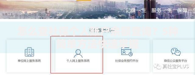 怎么查社保个人账户余额查询？5种简单方法快速掌握
