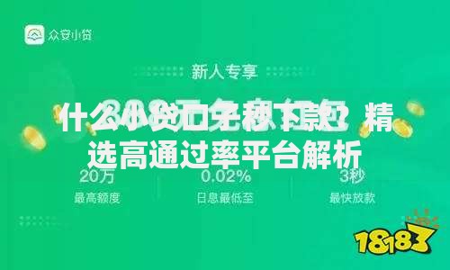 什么小贷口子秒下款？精选高通过率平台解析