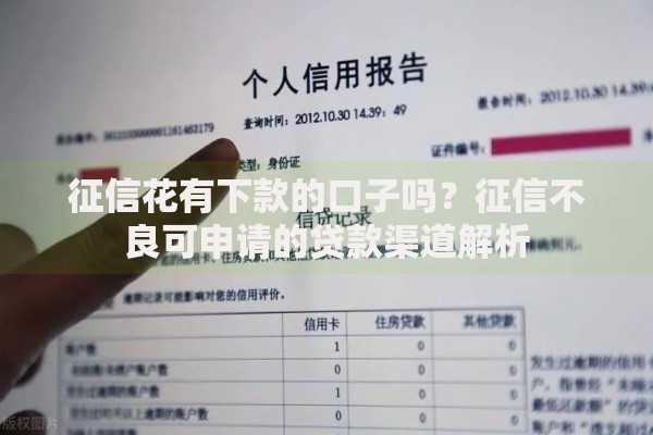 征信花有下款的口子吗？征信不良可申请的贷款渠道解析