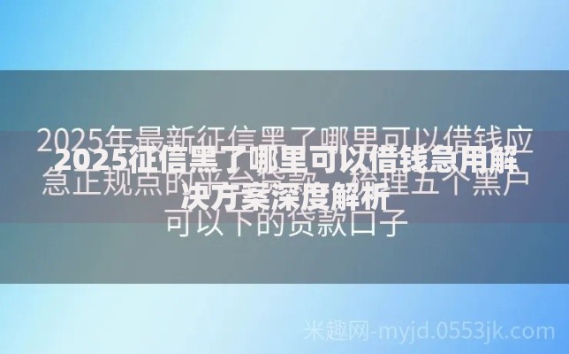 2025征信黑了哪里可以借钱急用解决方案深度解析